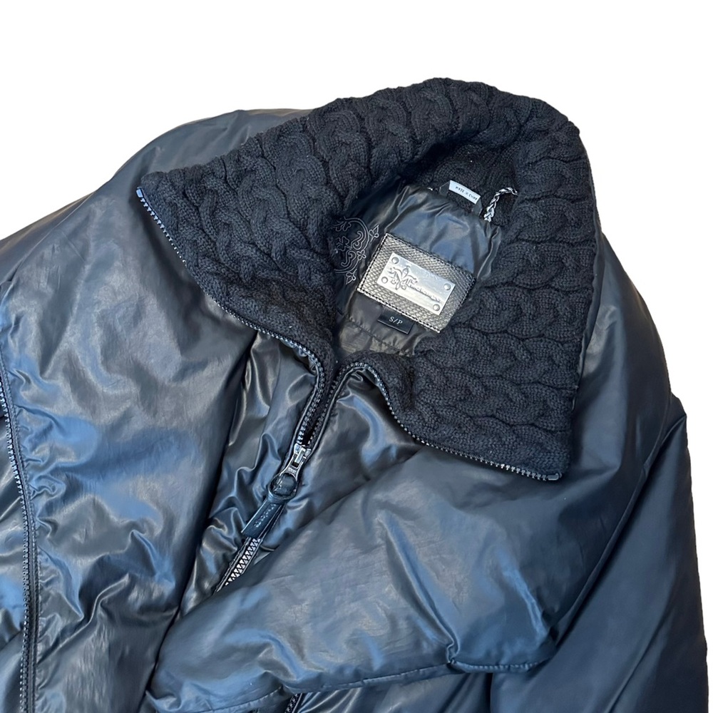 SOLD:Mackage Women's Down Kay Knit Collar Puffer Jacket - Black, S - Picture 5 of 13